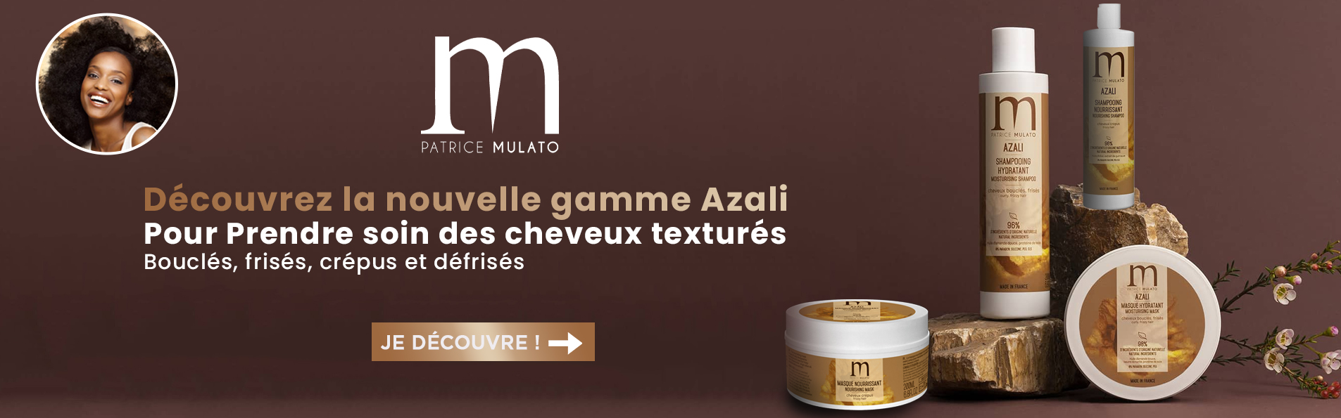 Découvrez la nouvelle gamme de soin Azali pour cheveux afros, frisés, bouclés crépus par Patrice Mulato